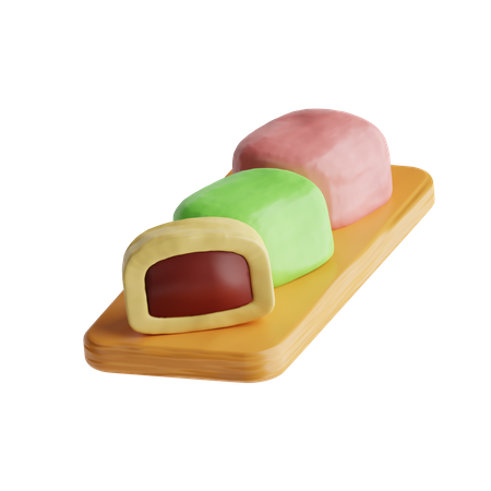 Bolo de mochi  3D Icon