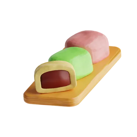 Bolo de mochi  3D Icon