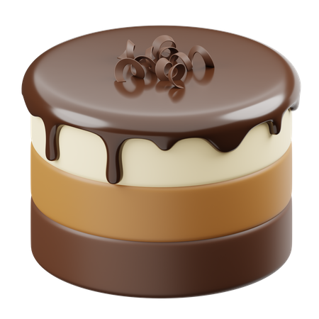 Bolo de mousse  3D Icon