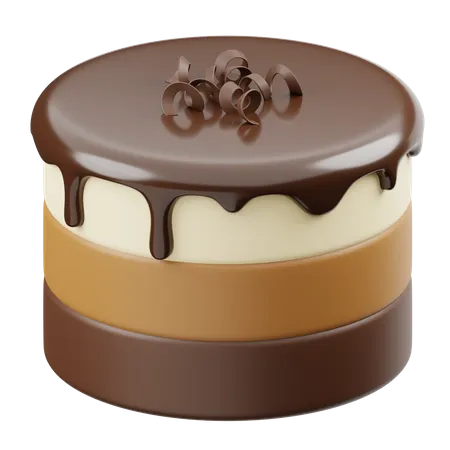 Bolo de mousse  3D Icon