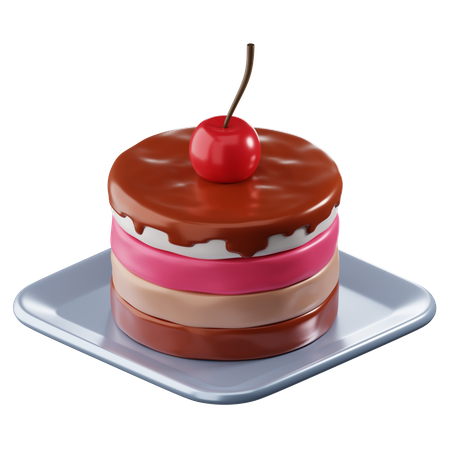 Bolo de mousse  3D Icon