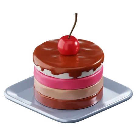 Bolo de mousse  3D Icon