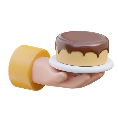 Bolo de presente  3D Icon