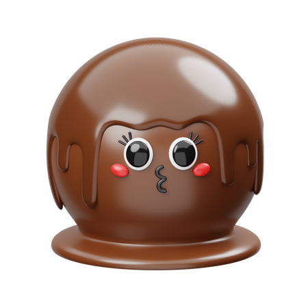 Bolo redondo de chocolate  3D Icon