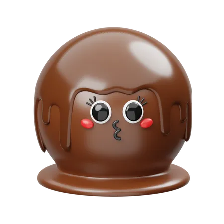 Bolo redondo de chocolate  3D Icon