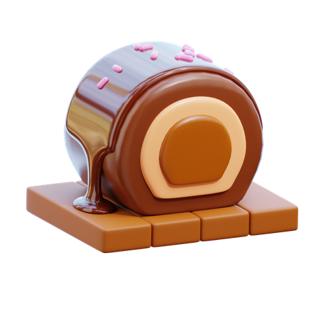 Bolo de rolo  3D Icon