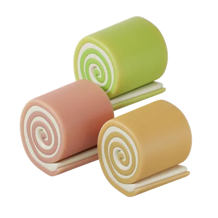 Bolo de rolo  3D Icon