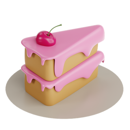 Bolo rosa  3D Icon