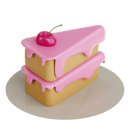 Bolo rosa  3D Icon