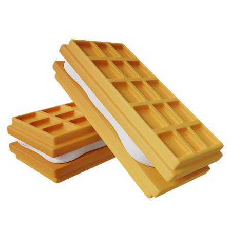 Bolo wafer faworki  3D Icon