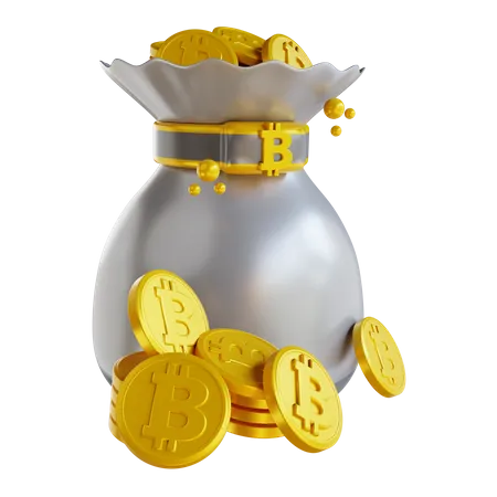Bolsa Bitcoin De Ilustracao 3 D 3D Illustration