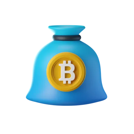Bolsa de bitcoins  3D Icon