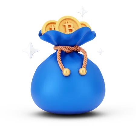 Bolsa de bitcoins  3D Icon
