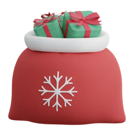 Bolsa de regalo de navidad  3D Icon