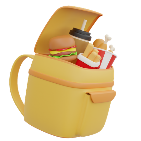 Bolsa de comida y bebida  3D Icon