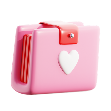 Bolsa de coração  3D Icon