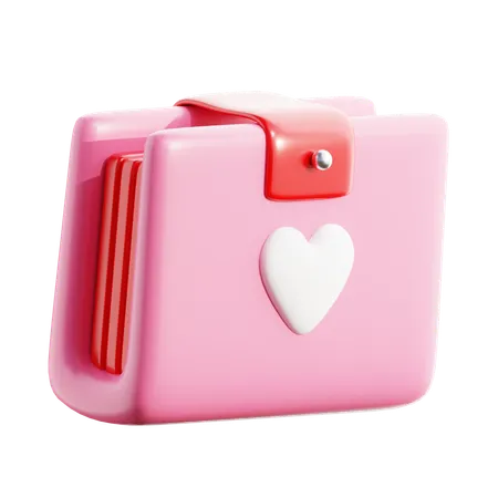 Bolsa de coração  3D Icon