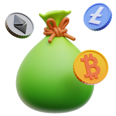 Bolsa criptografada  3D Illustration