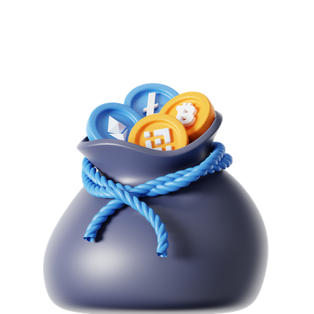 Bolsa criptográfica  3D Icon