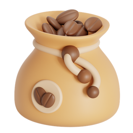 Bolsa de café en grano  3D Icon