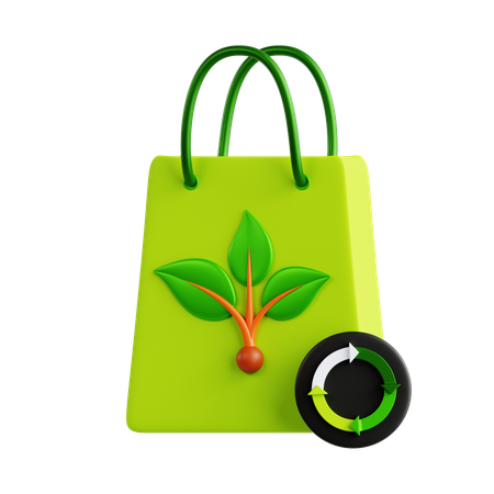 Bolsa de compras ecológica  3D Icon