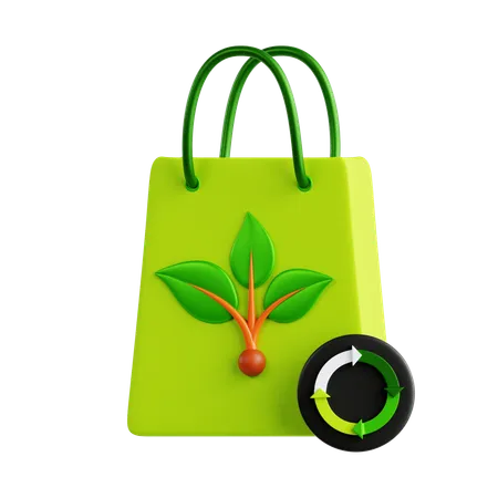 Bolsa de compras ecológica  3D Icon