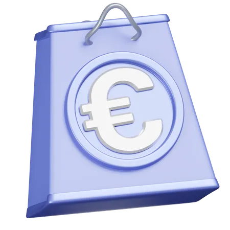 Bolsa de compras euro  3D Icon