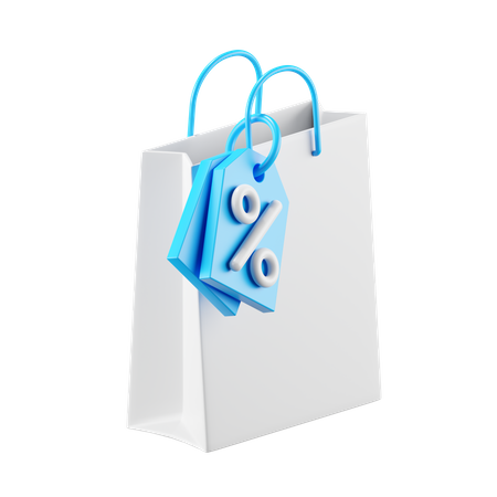 Bolsa de compras y cupón  3D Icon