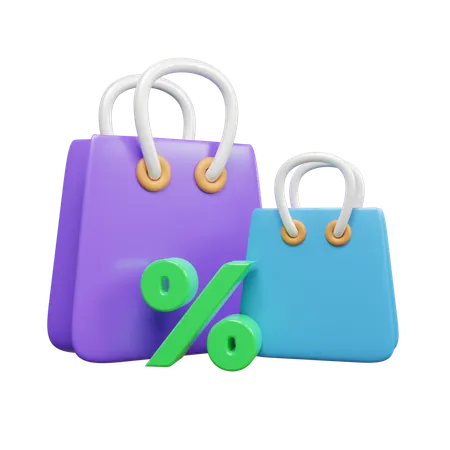 Bolsa de descuento  3D Icon