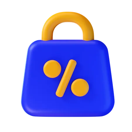 Bolsa de descuento  3D Icon