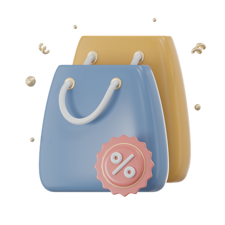 Bolsa de descuento  3D Icon