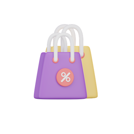 Bolsa de descuento  3D Icon