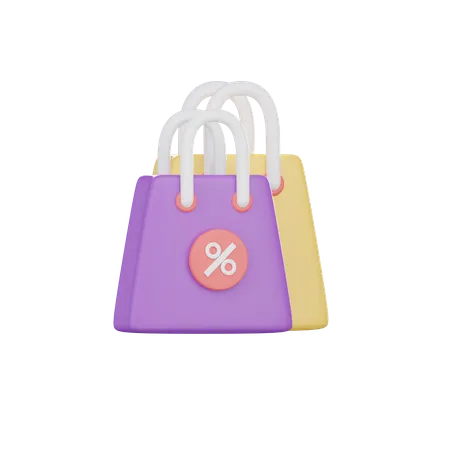 Bolsa de descuento  3D Icon