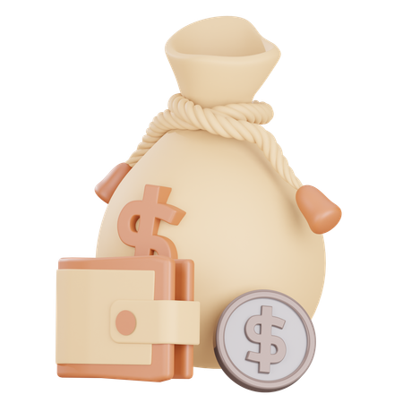 Bolsa de dinero  3D Icon