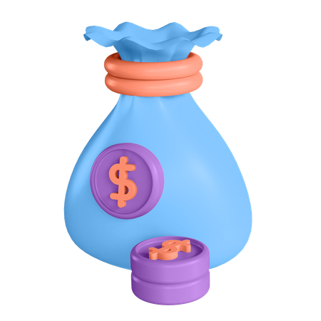 Bolsa de dinero  3D Illustration