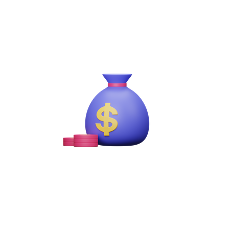 Bolsa de dinero  3D Illustration