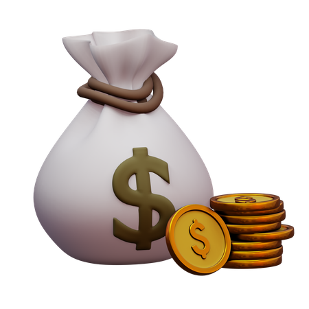 Bolsa de dinero  3D Illustration