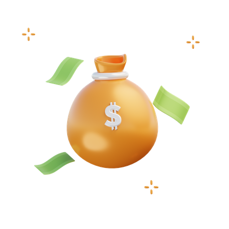 Bolsa de dinero  3D Illustration