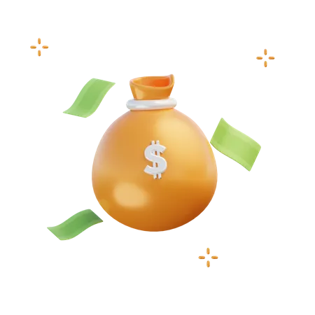 Bolsa de dinero  3D Illustration