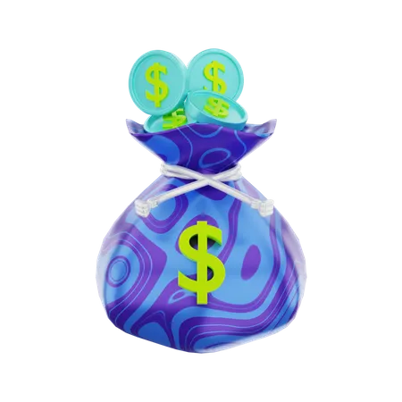 Bolsa de dinero  3D Illustration