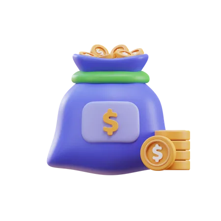 Bolsa de dinero  3D Illustration