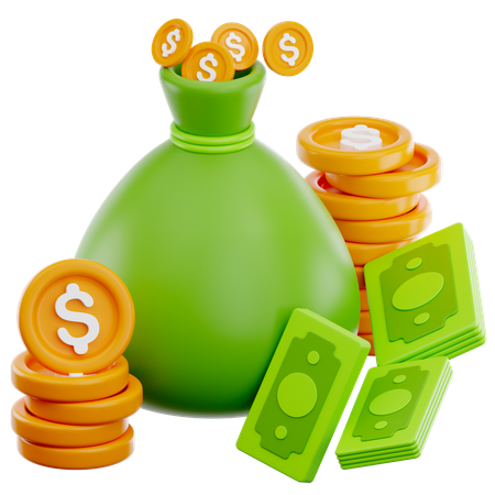 Bolsa de dinheiro  3D Icon