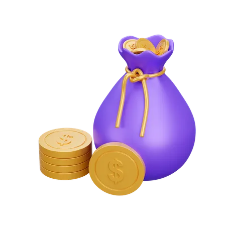 Bolsa de dinheiro  3D Icon