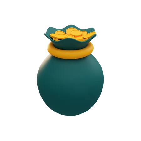 Bolsa de dinheiro  3D Illustration