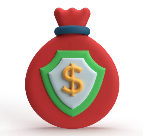 Saco de dinheiro seguro  3D Icon