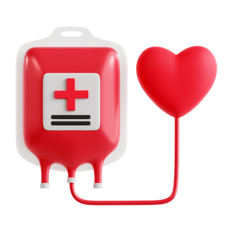 Bolsa de donación de sangre  3D Icon