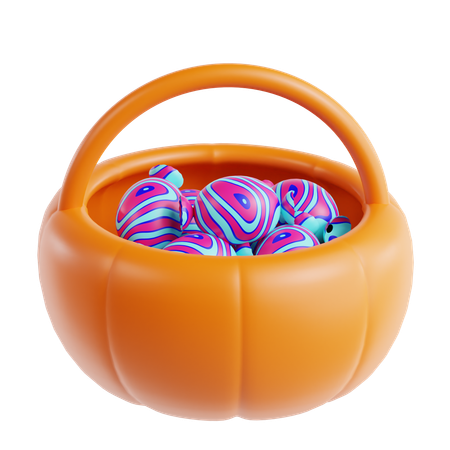 Bolsa de dulces de halloween  3D Icon