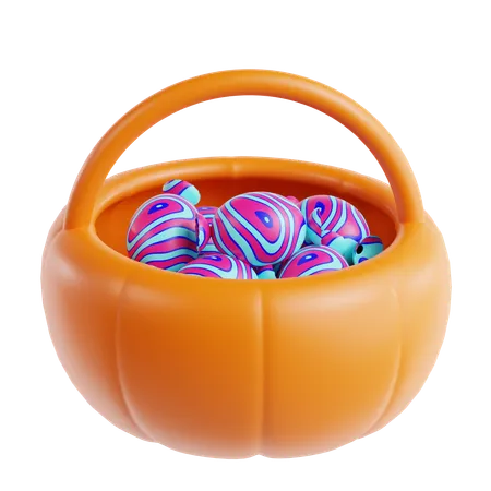 Bolsa de dulces de halloween  3D Icon