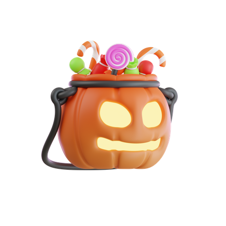 Bolsa de dulces de halloween  3D Icon