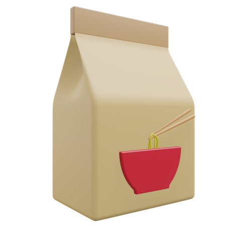 Bolsa de fideos  3D Icon